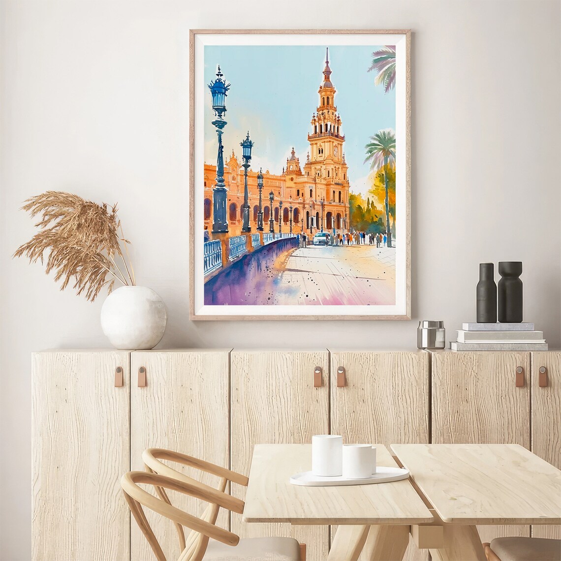Seville Watercolor Art Print Spain Cityscape Artwork Spain Travel Art Poster Travel Gifts Wall Art By Feelingprints - Image 3