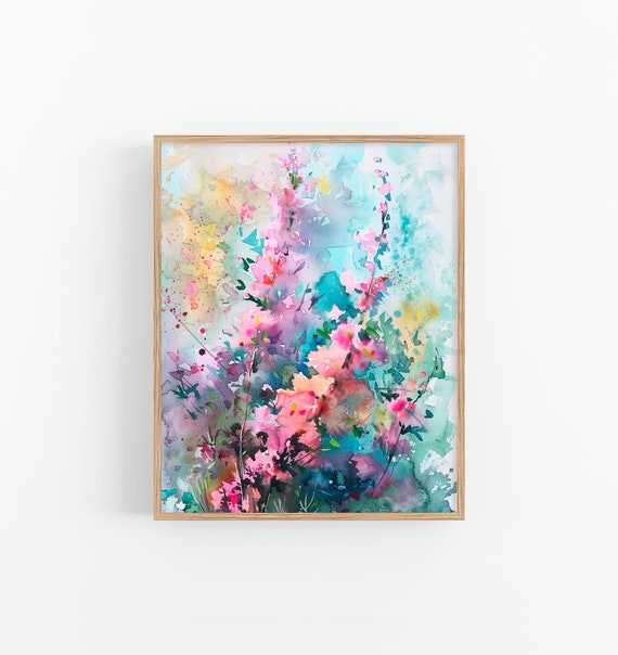 Lupines Watercolor Painting Lupine Artwork Rustic Kitchen Wall Art Meadow Print Decor Mothers Day Gifts By Feelingprints