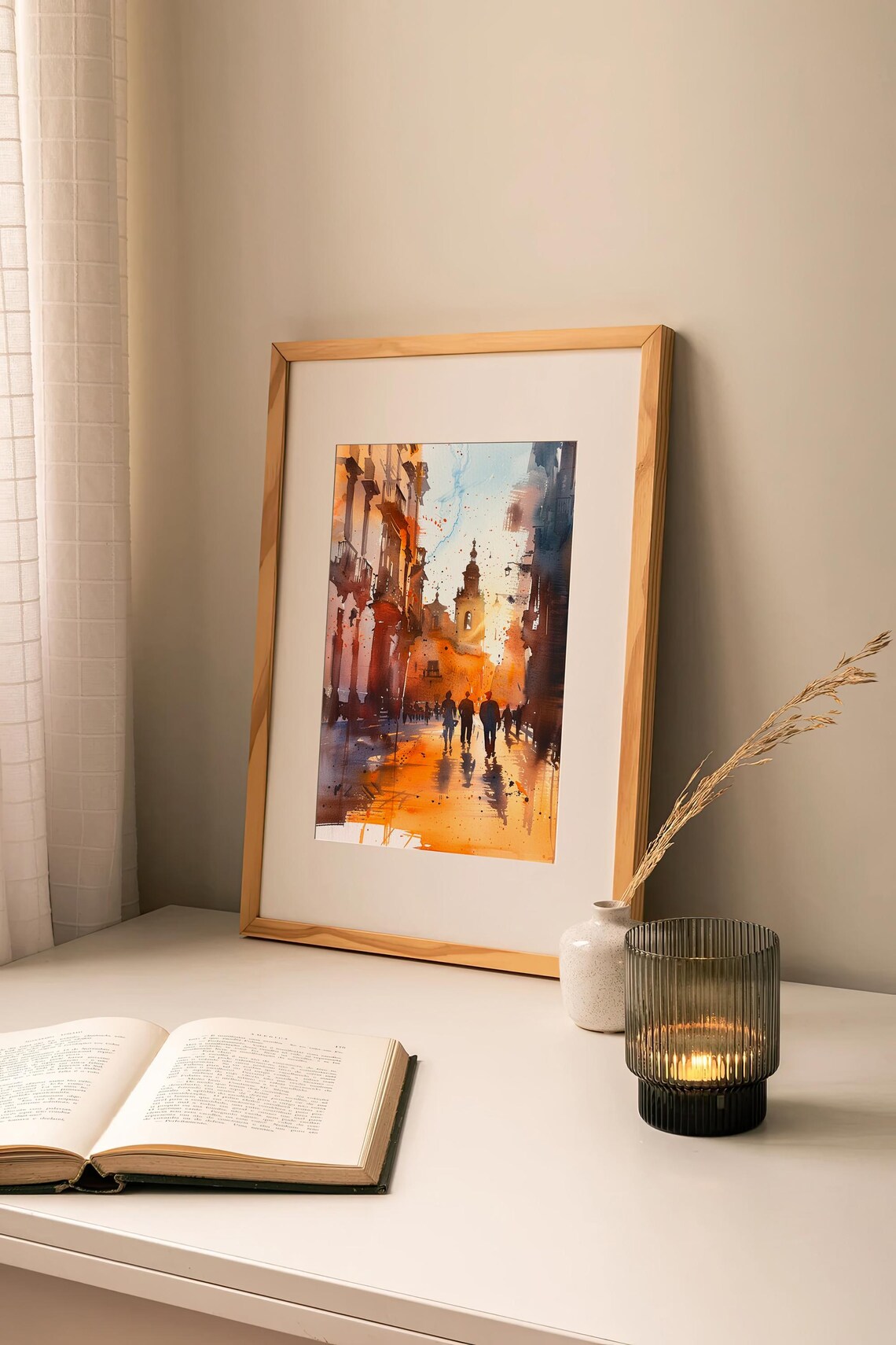 Seville Watercolor Travel Poster, Cityscape Art Print - Image 2