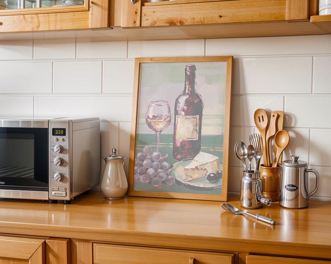 Cheese And Wine Art Print - Image 2