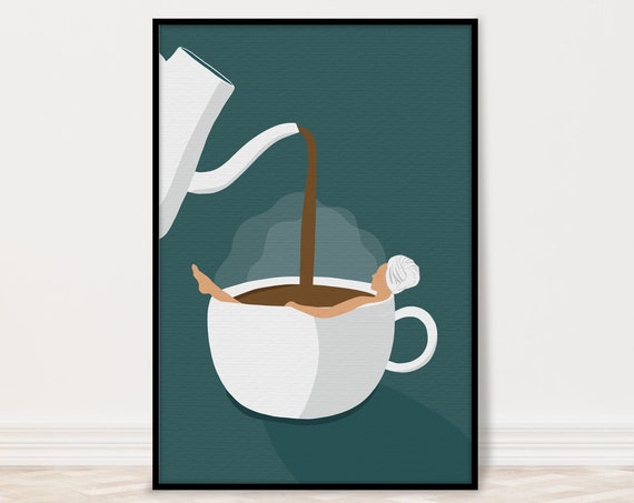 Coffee Poster Bar Sign Decor Lover Gifts Art Print Shop And