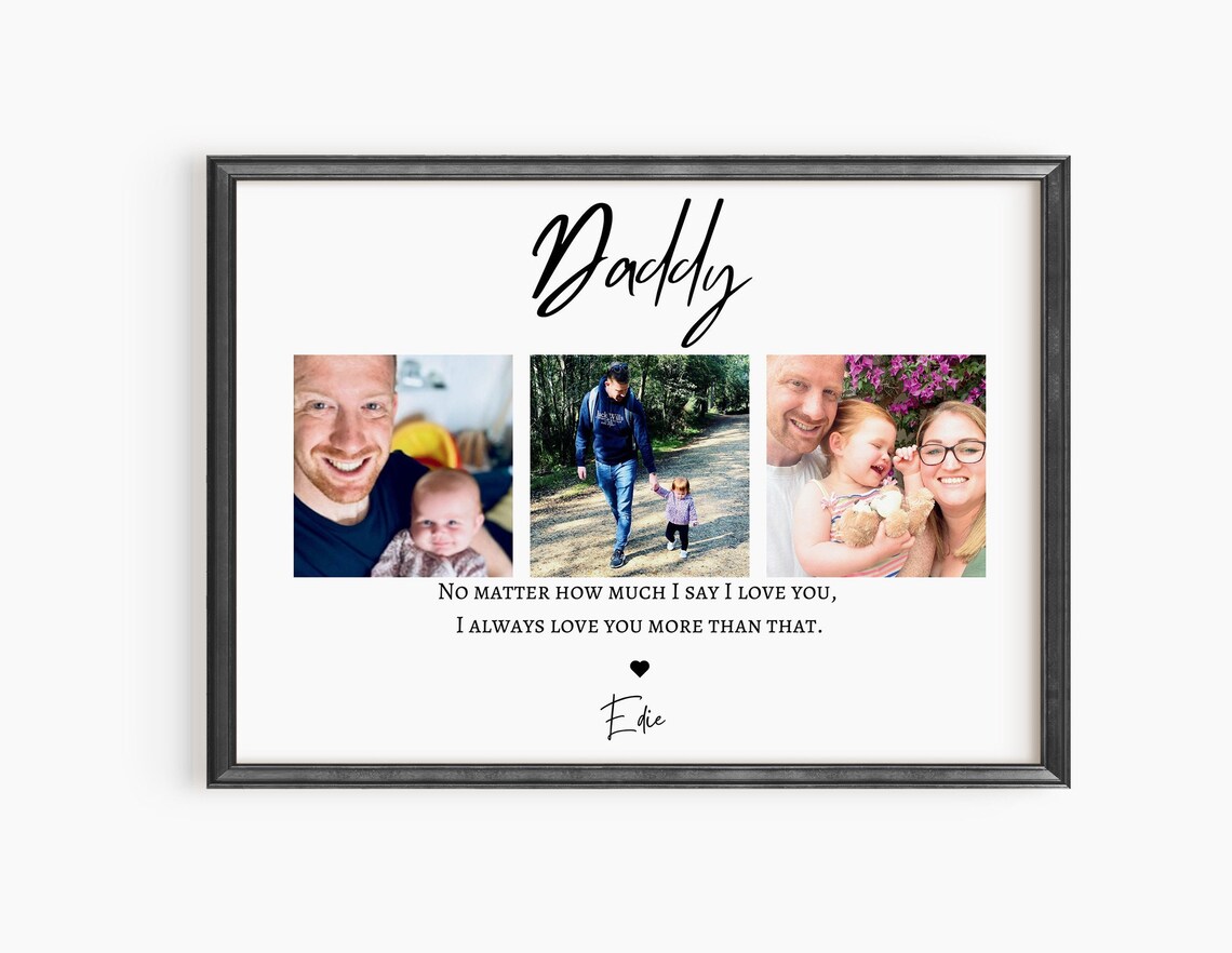 Custom Dad Gift Personalised Father Photo Print - Image 2