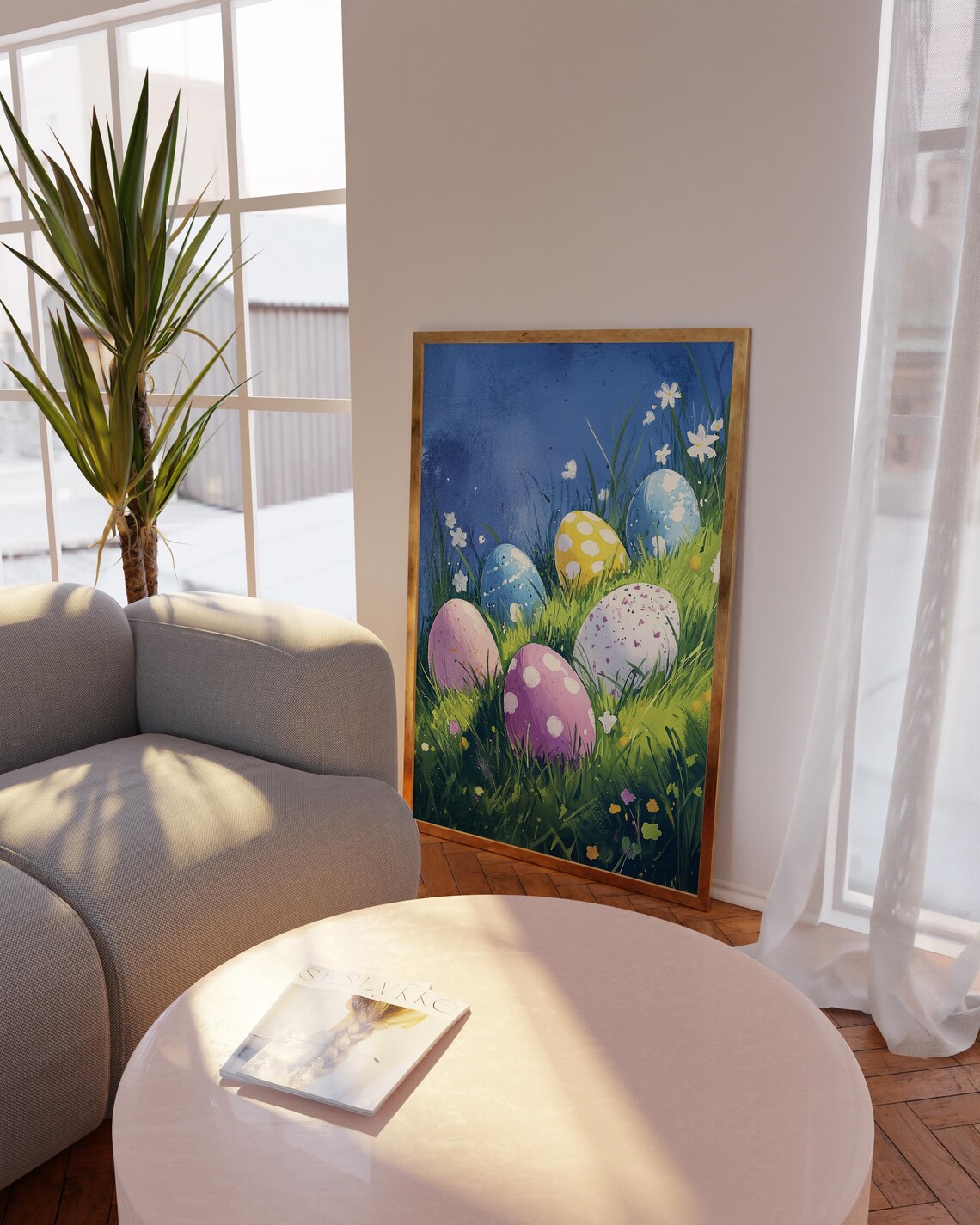 Easter Eggs Print, Spring Kids Room Decor - Image 3