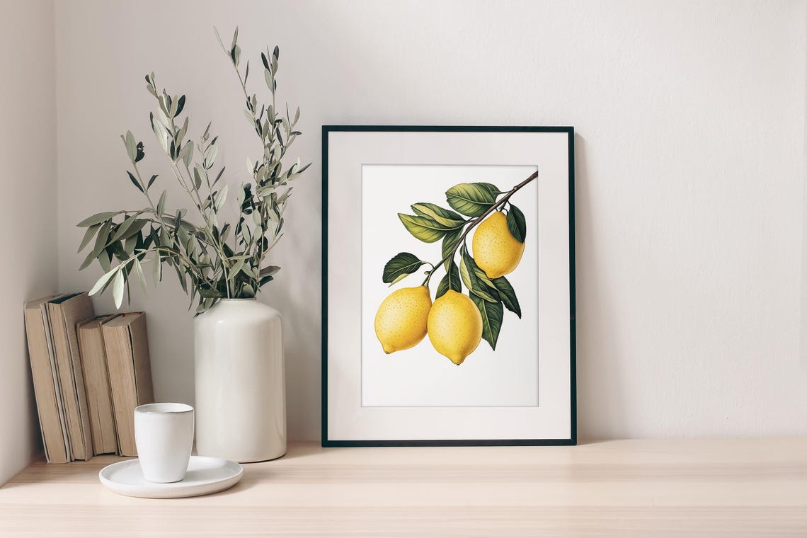 Botanical Lemons Art For Home Decor