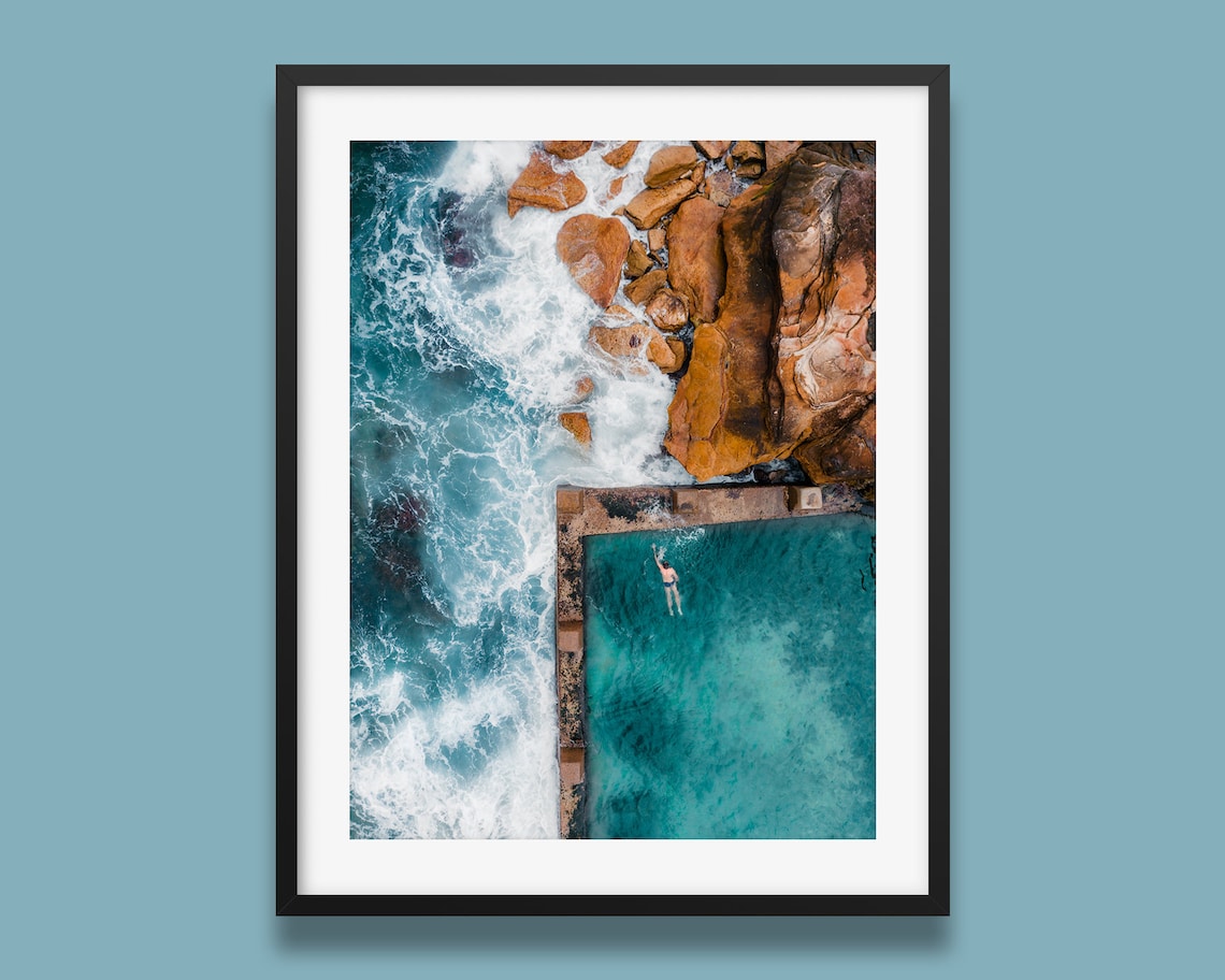 Coogee Beach Rock Pool Sydney Ocean Photo Art Print