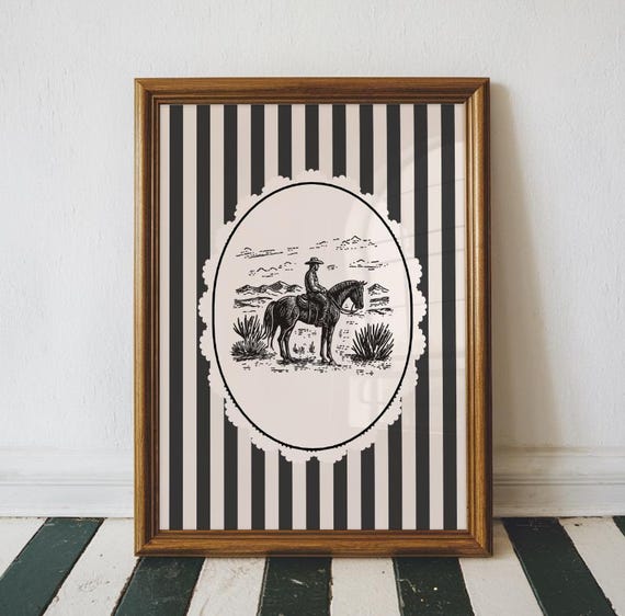Vintage Cowboy Print, Western Nursery Decor