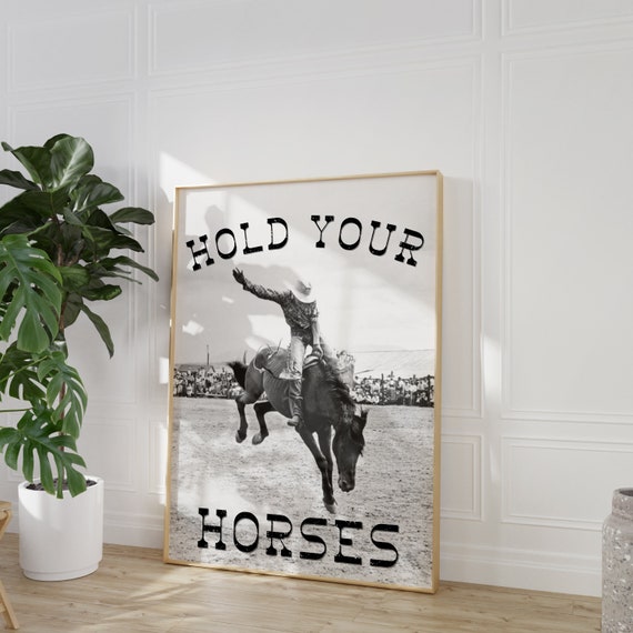 Vintage Cowboy Wall Art Rodeo Wall Art Cowboy Poster Western Wall Art Vintage Bar Cart Dorm Retro Wall Art