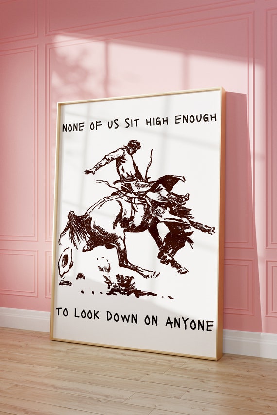 Vintage Cowboy Wall Art Western Wall Art Old West Poster Western Wall Art Bar Cart Dorm Retro Decor Wall Art