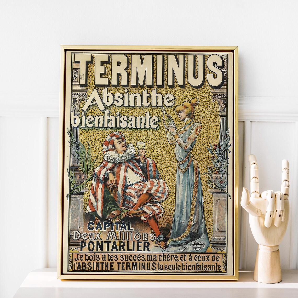 Terminus Absinthe Bienfaisante Vintage French Advertising Poster - Image 2