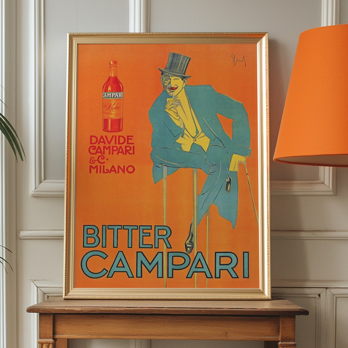 Bitter Campari Davide Campari Milano Classic Italian Ad Poster - Image 3