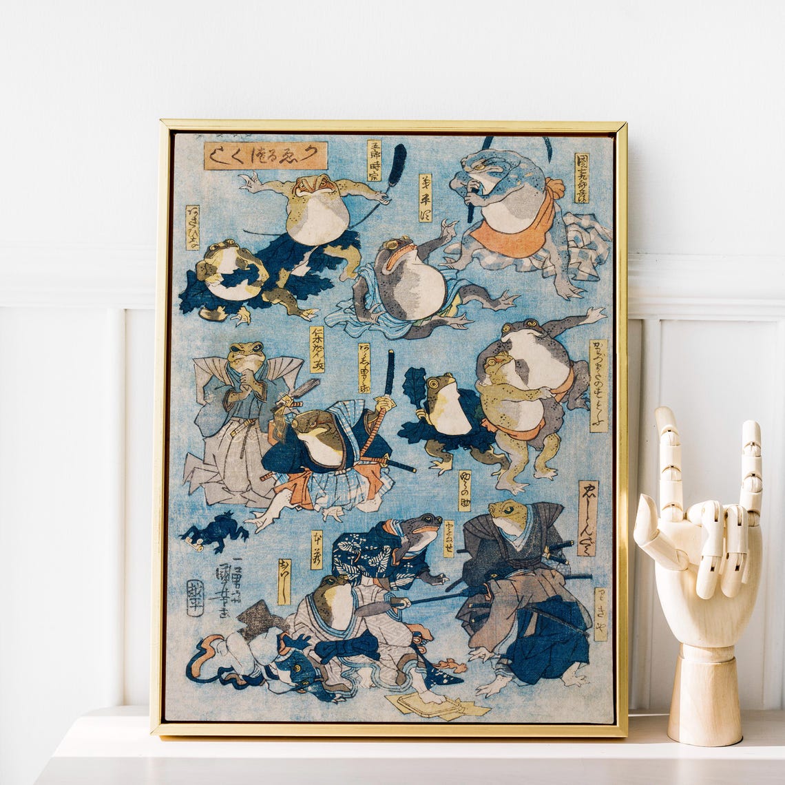 Utagawa Kuniyoshi Comical Samurai Frog Warriors Ukiyo E Print - Image 2
