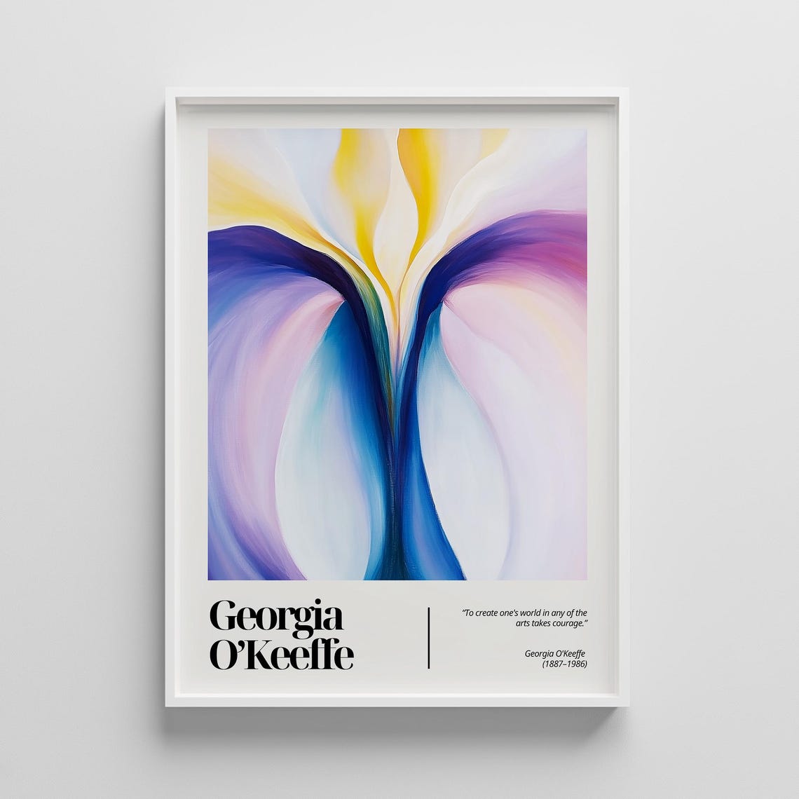 Georgia Okeeffe Floral Print Abstract Botanical Art