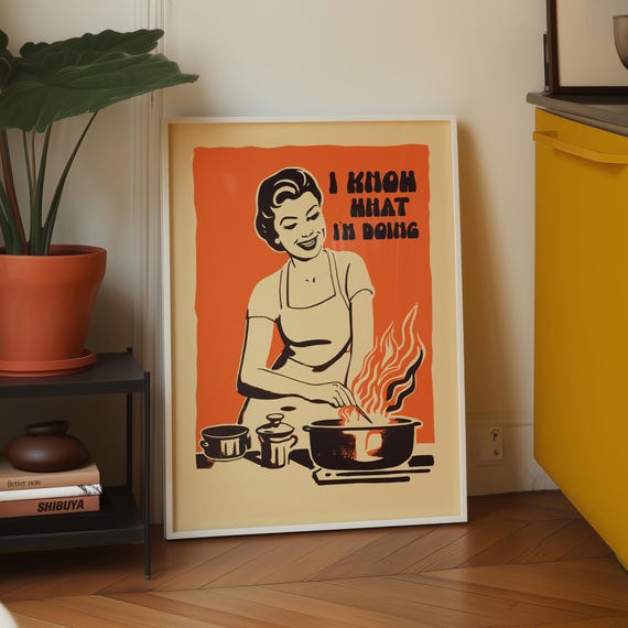 I Know What Im Doing Housewife, Funny Kitchen Print