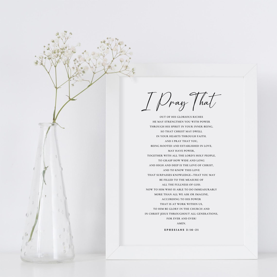 Ephesians 3:16-21 Scripture Art Print - Image 2