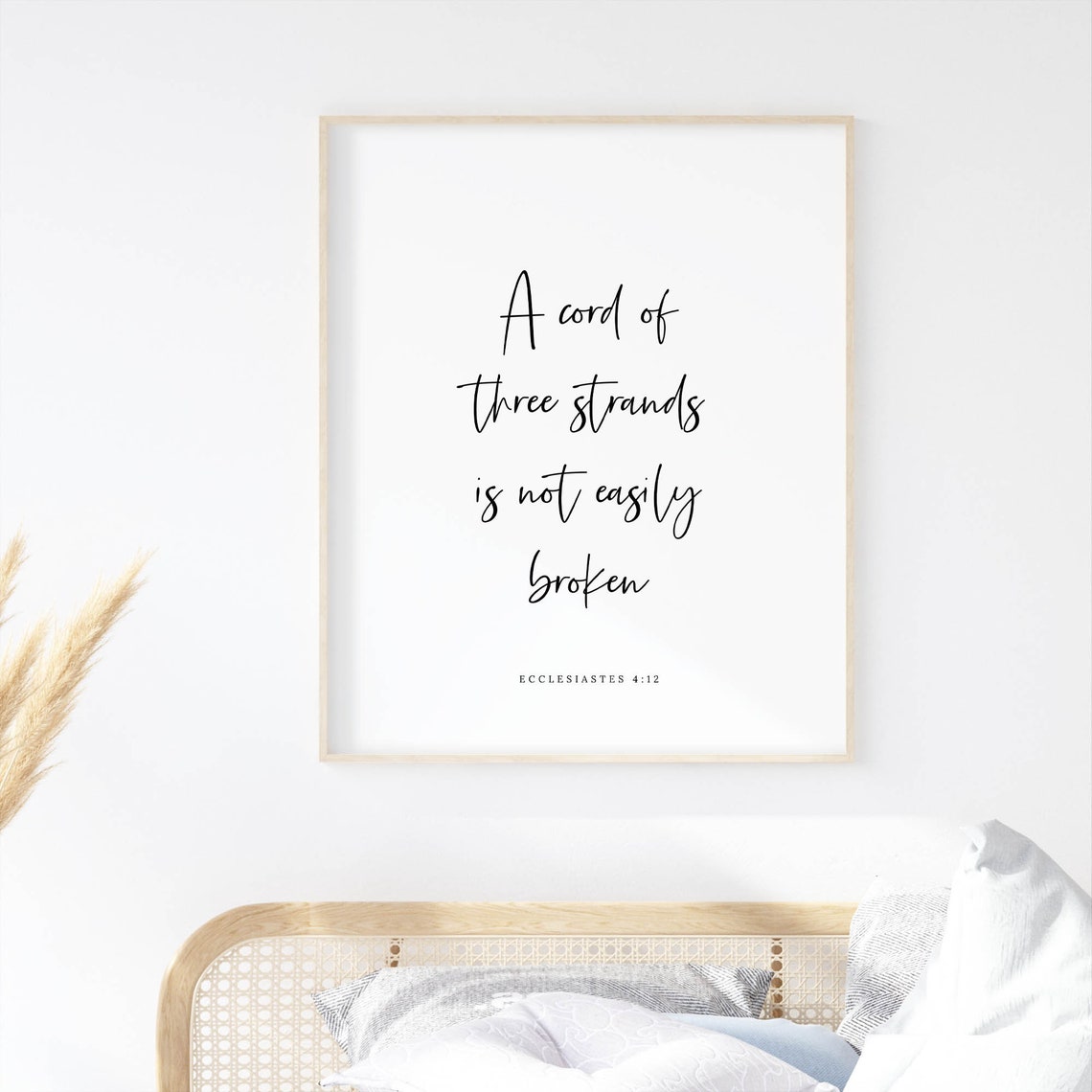 Ecclesiastes 4:12 Cord of Three Strands Art Print - Image 2