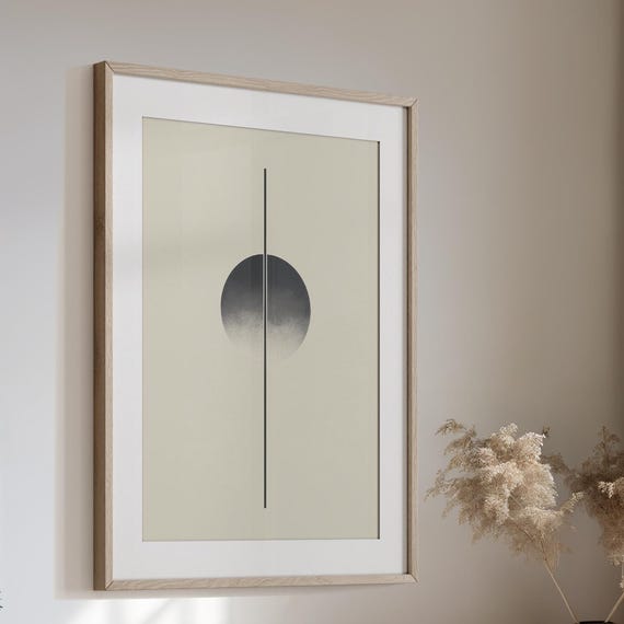 Tranquil Form Japandi Minimalist Zen Circle Art Print