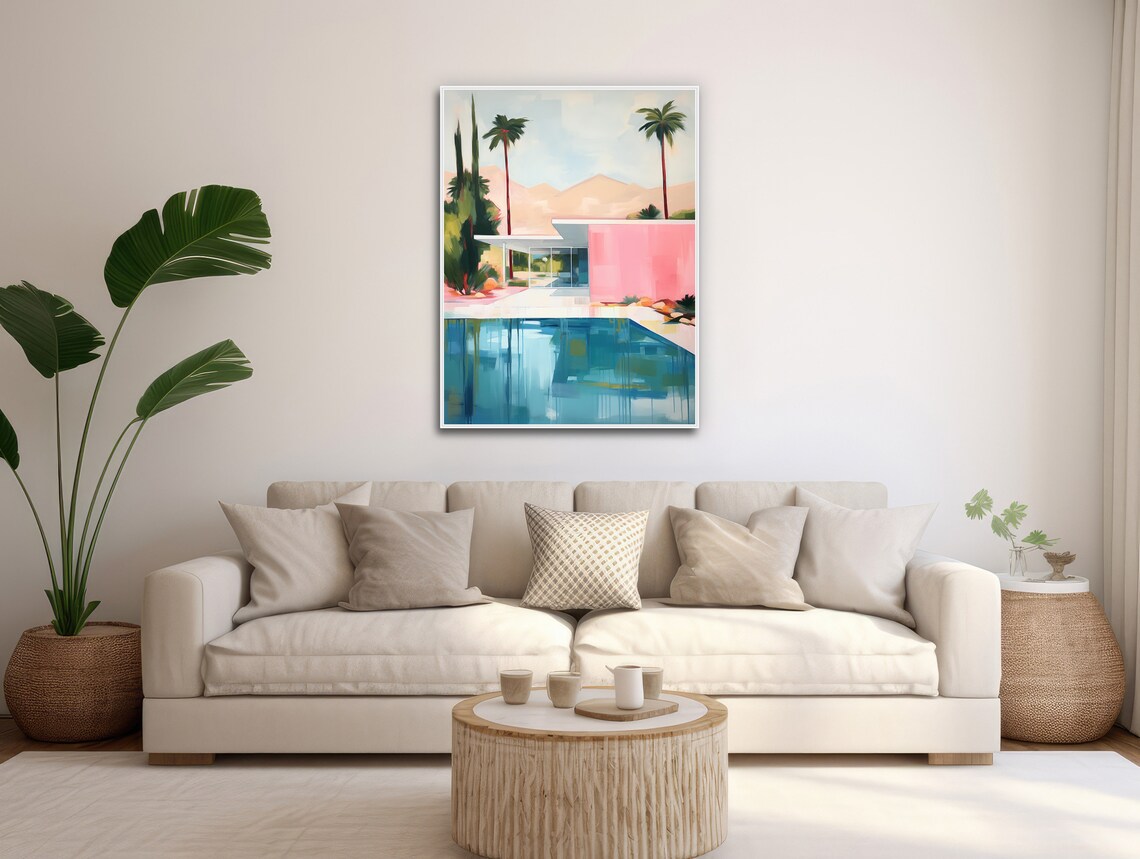 Palm Springs Mid-Century Architecture Travel Poster - Image 3