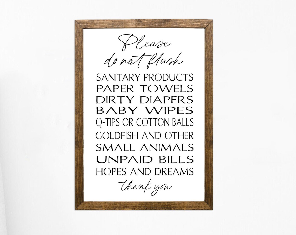 Funny Airbnb Bathroom Rules, Toilet Paper Only Poster