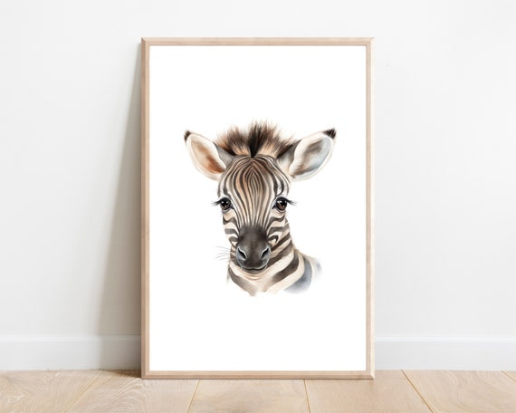 Zebra Nursery Print Print Animal Print Nursery Decor Nursery Wall Art Safari Animal Print Safari Nursery Decor