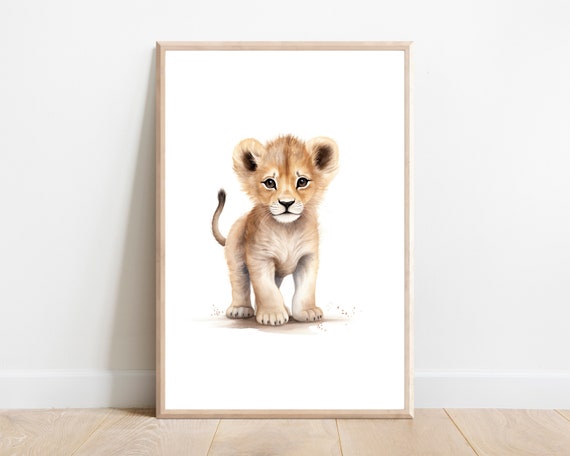 Lion Nursery Decor Baby Lion Nursery Decor Print Safari Animal Print Lion Wall Art Nursery Lion Prints Wall Art Decor