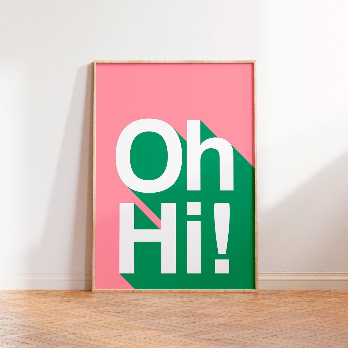 Oh Hi Typography Art Print, Welcome Hallway Decor
