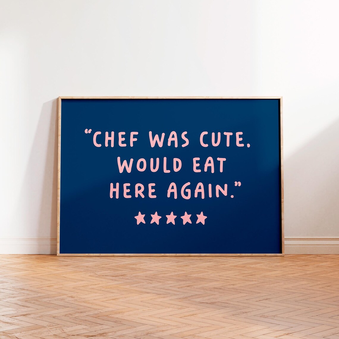 Chef Was Cute Would Eat Here Again, Typography Print - Image 2