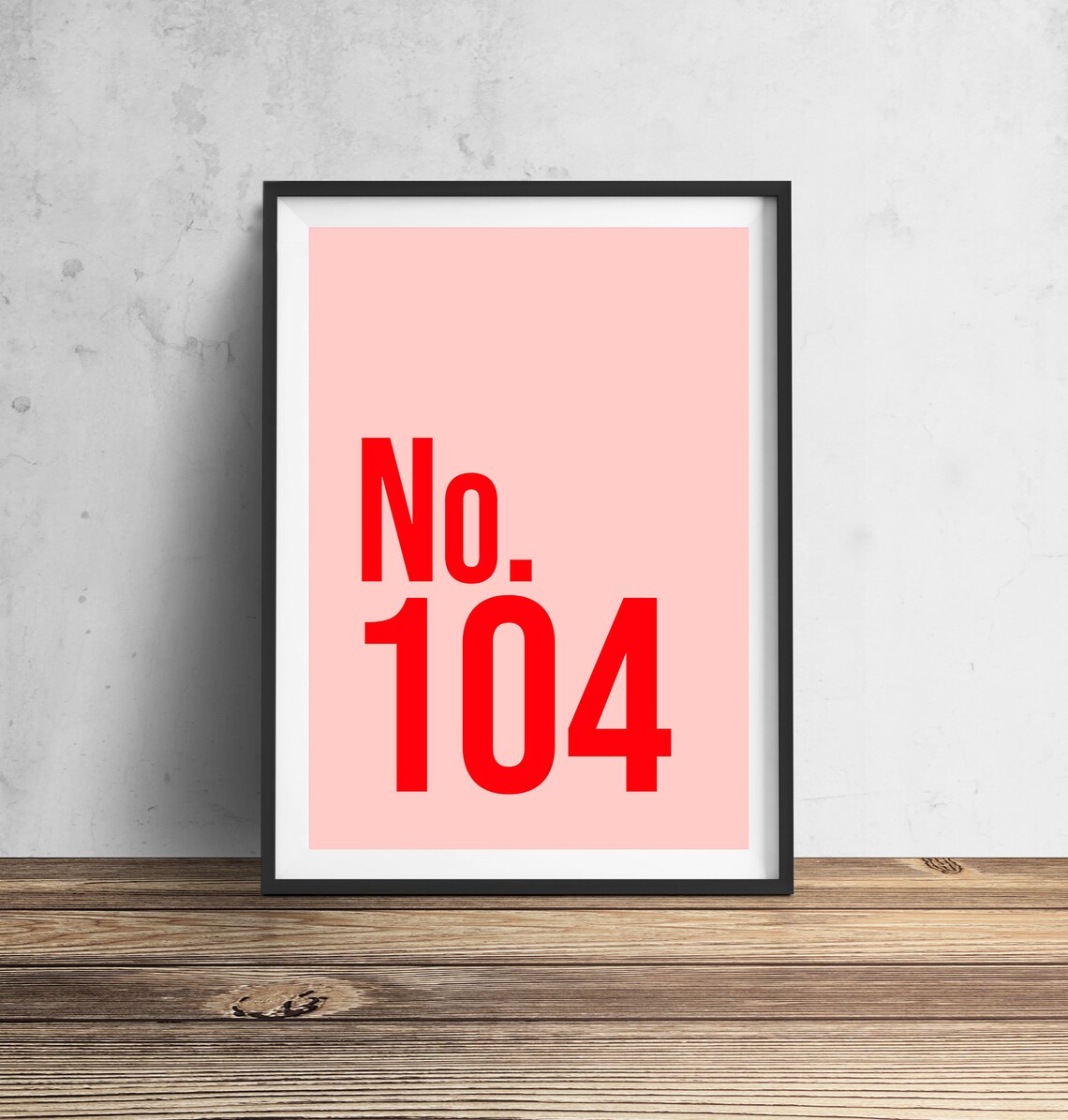 Personalized House Number Sign, Pink Door Art Print - Image 2