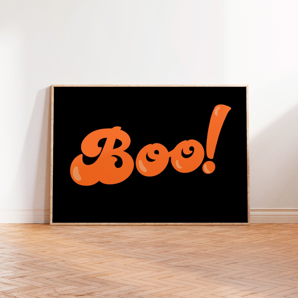 Boo Halloween Typography Art Print, Spooky Season - Image 2