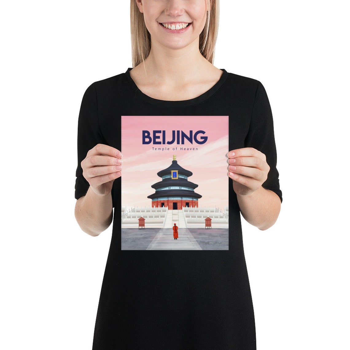 Temple Of Heaven In Beijing Travel Poster 8x10 Inches Wall Sizes Inches 8x10 12x16 12x18 16x20 18x24 24x36 - Image 2