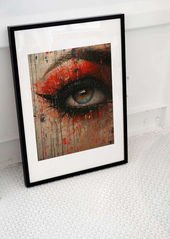 Crimson Gaze Eye Art Red Makeup