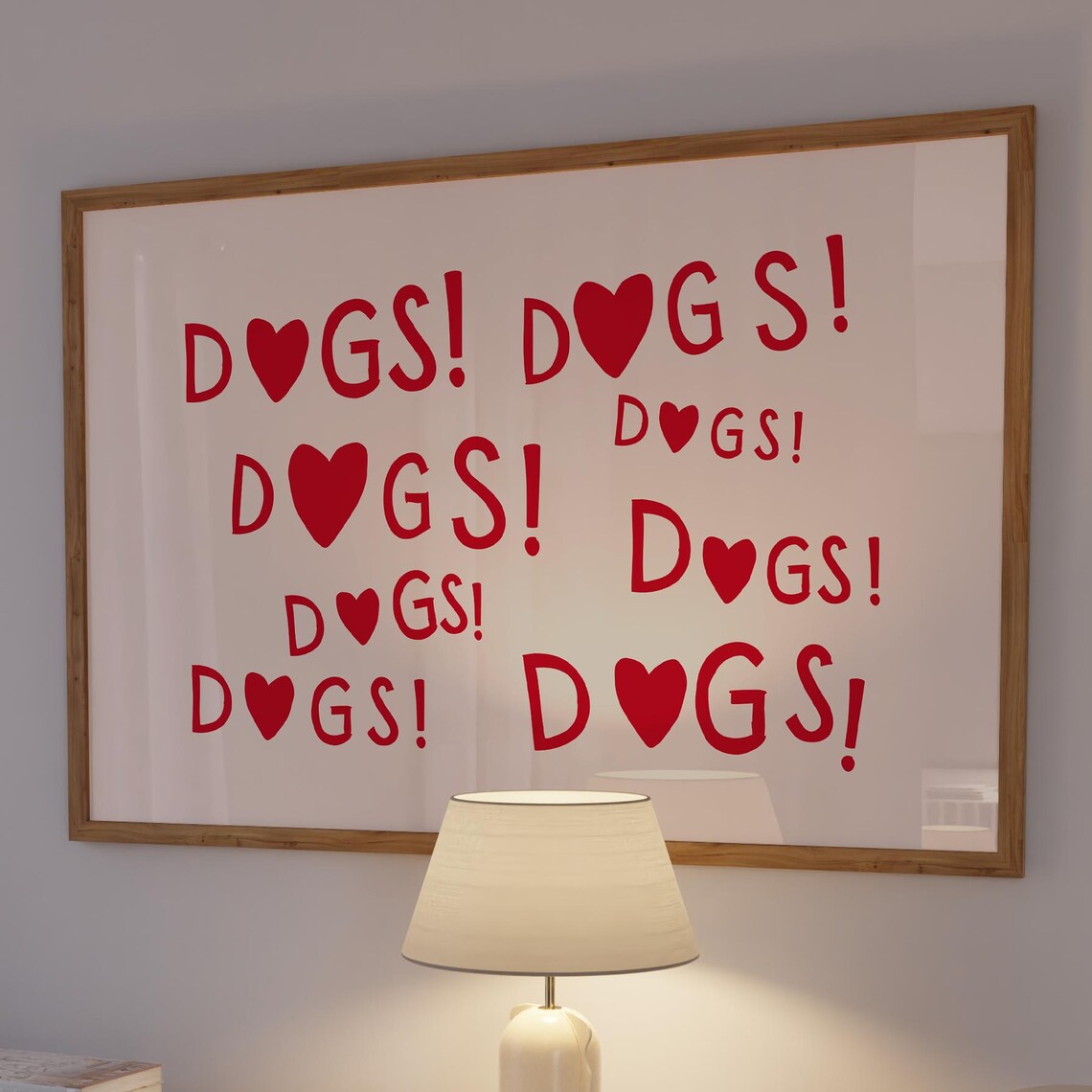 Funny Dog Lover Heart Typography Art Print