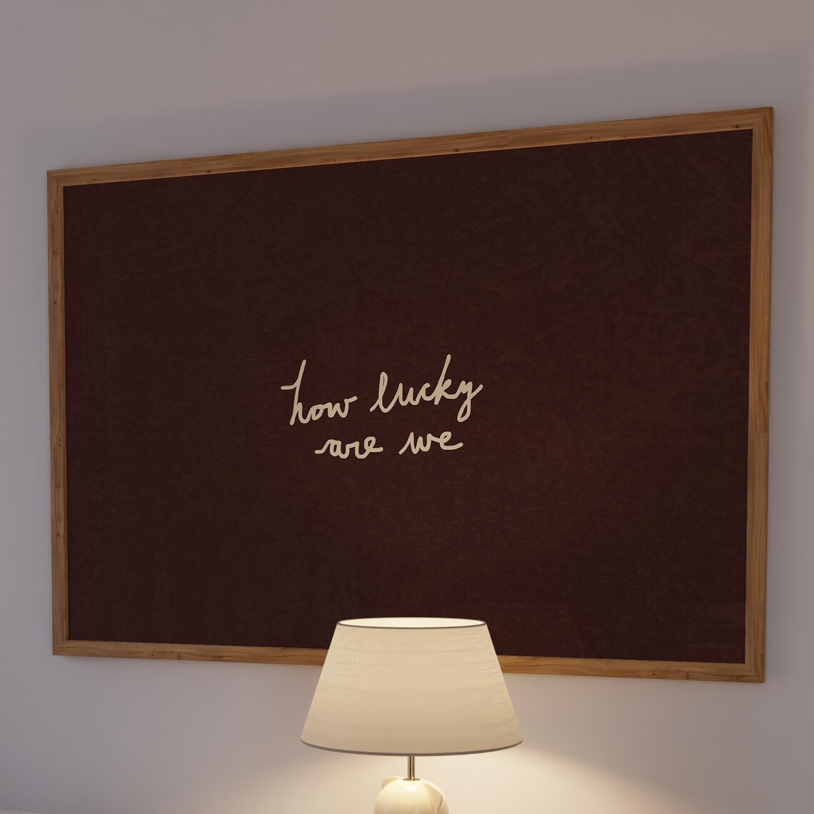 How Lucky Are We Print, Handwritten Typography Poster