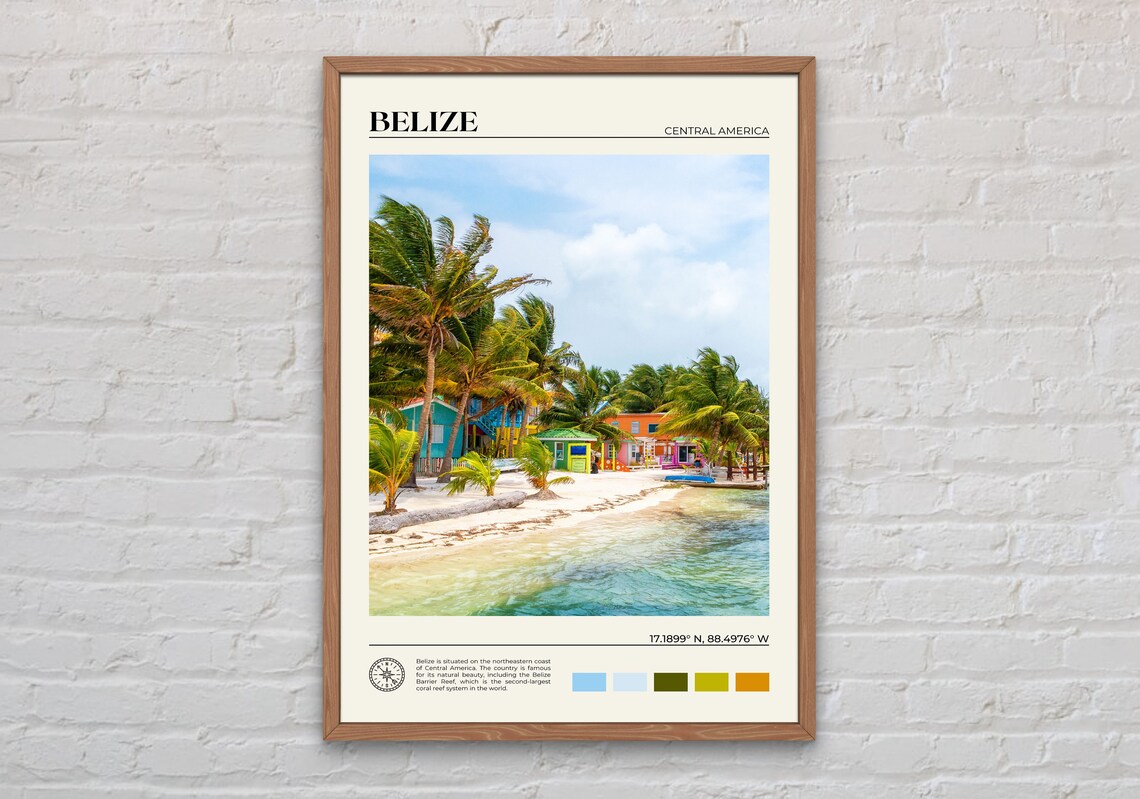 Belize Real Photo Wall Art Print