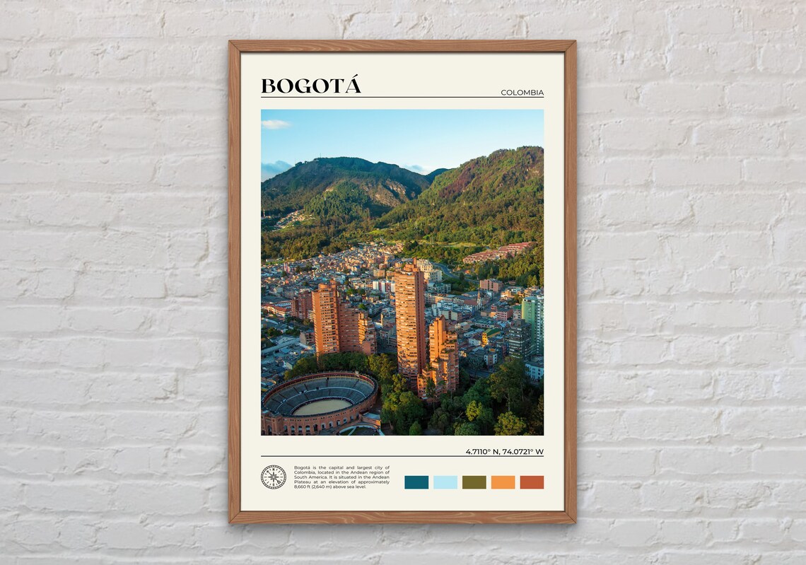 Bogota Real Photo Poster, Colombia South America