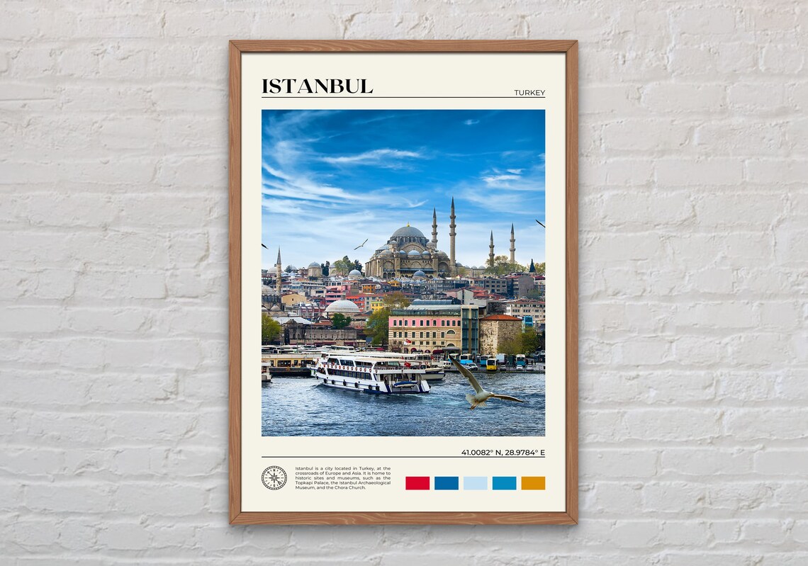 Istanbul Photo Poster, Turkey Travel Wall Art