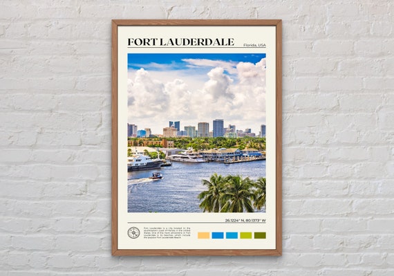 Fort Lauderdale Photo Art Print, City Wall Decor