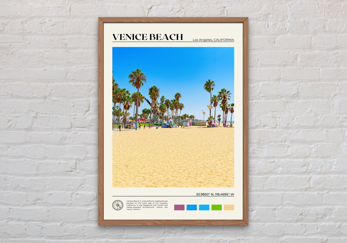 Venice Beach Real Photo Wall Art Print