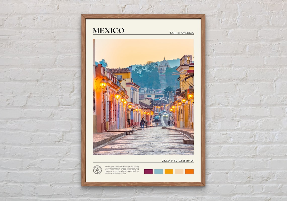 Mexico Real Photo Wall Art Print, North America
