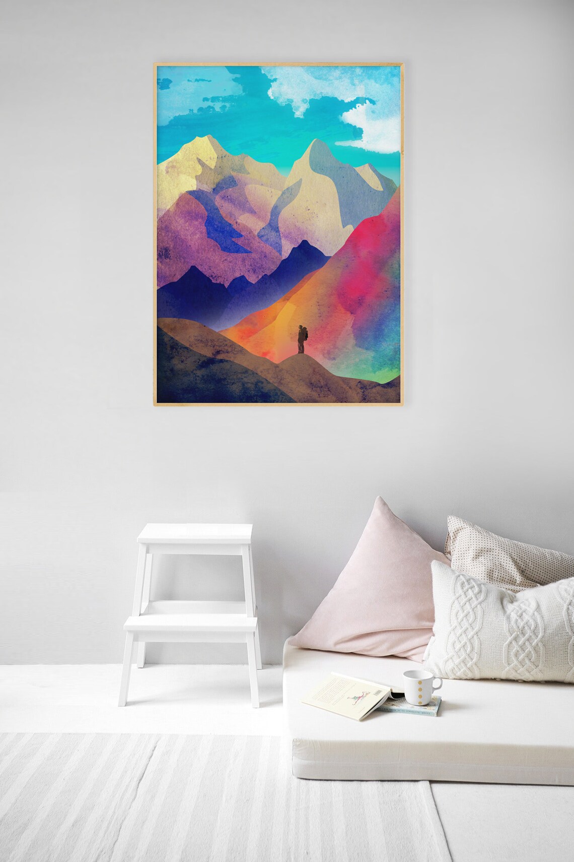 Mountain Hiking Art Print for Living Room Office - Image 3