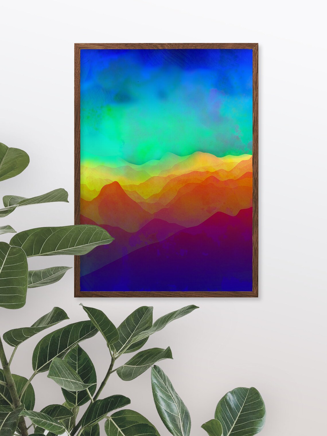 Misty Mountains Minimalist Art Print, Living Room Decor - Image 4