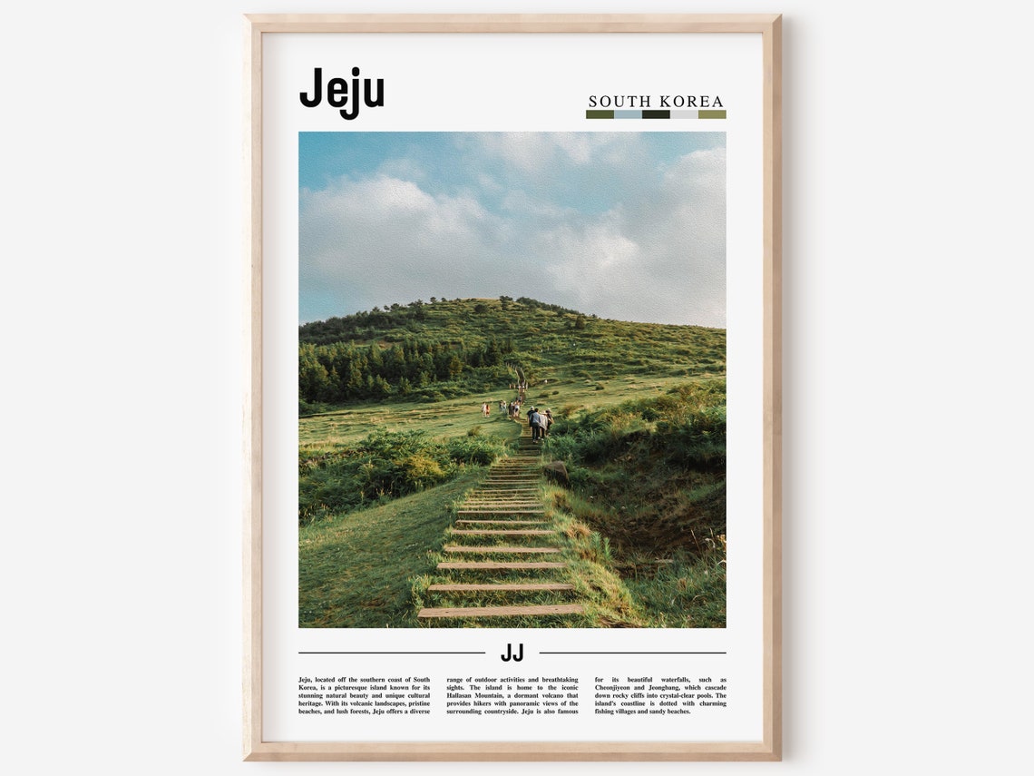 Jeju Poster Jeju Print Jeju Wall Art Asia Print Asia Poster Asia Photo Minimal Travel Poster
