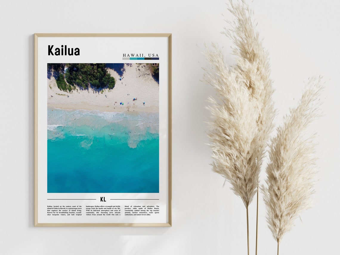 Kailua Poster Kailua Print Kailua Wall Art United States Photo United States Poster United States Print Travel Poster - Image 2