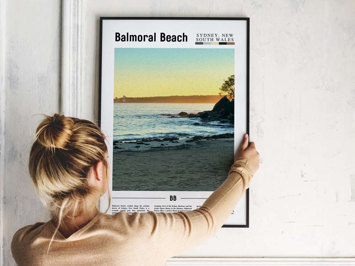 Balmoral Beach Sydney New South Wales Sunset Bay Photo Poster - Image 2
