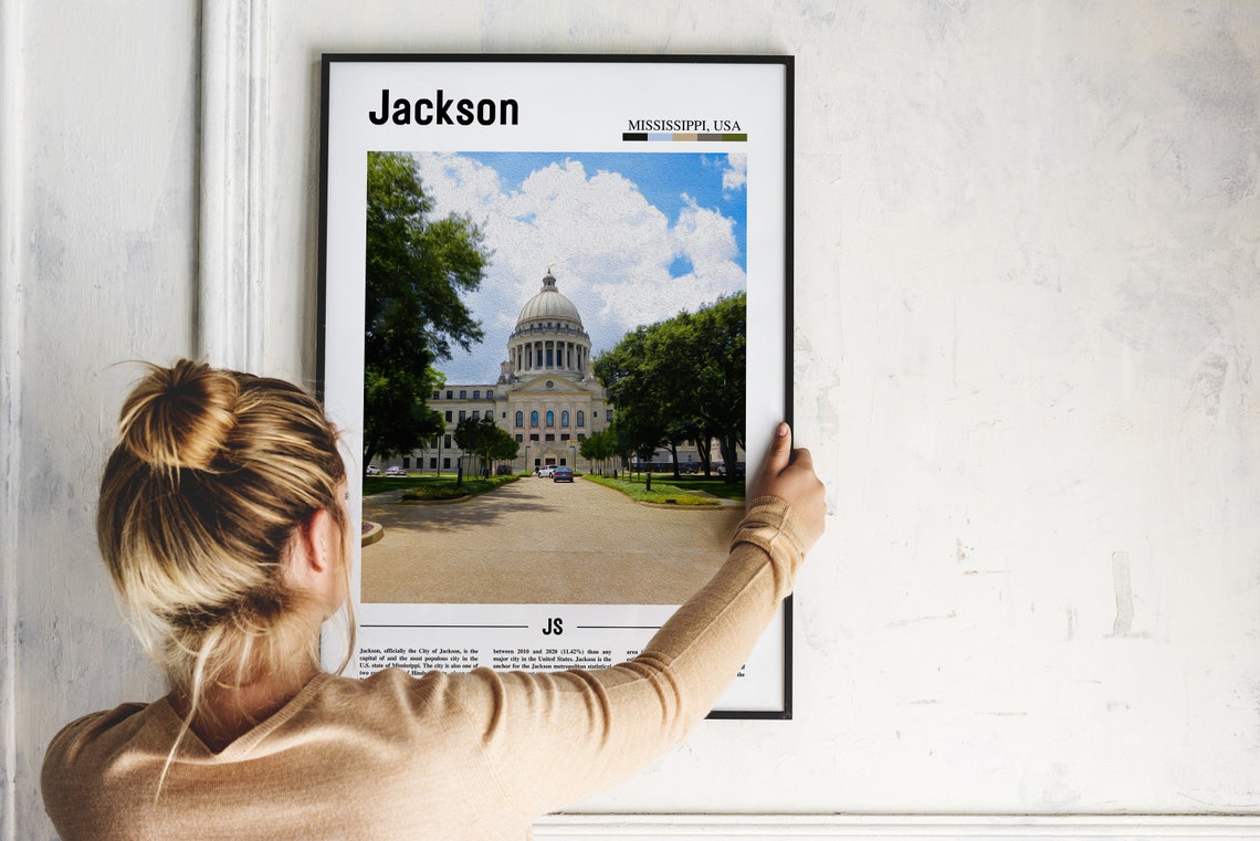 Jackson Poster Jackson Print Jackson Wall Art United States Photo United States Poster United States Print Travel Poster - Image 2