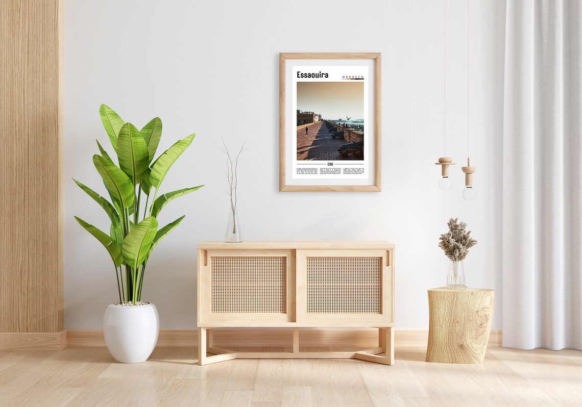 Essaouira Poster Essaouira Print Essaouira Wall Art Minimal Travel Print Travel Destination Oil Painting Poster - Image 2