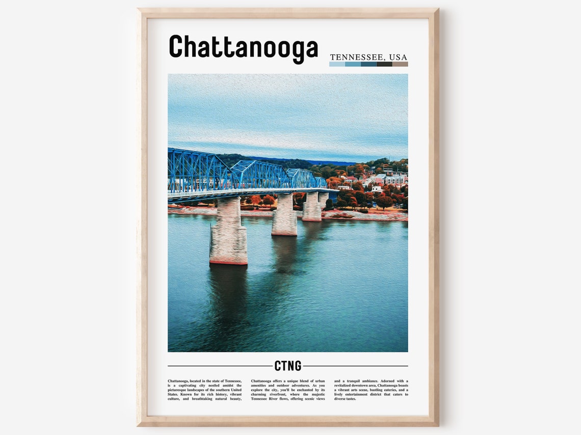 Chattanooga Poster Chattanooga Print Chattanooga Wall Art United States Photo United States Poster United States Print Travel Poster