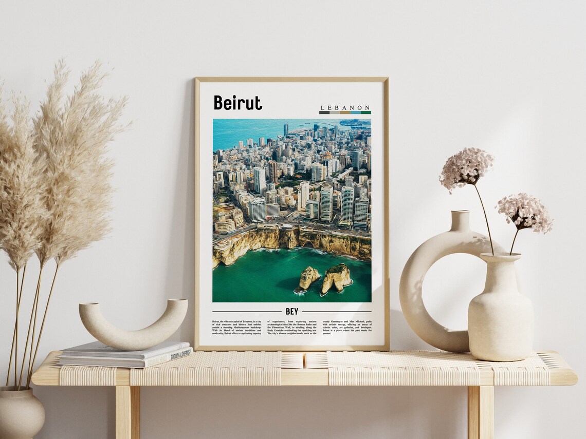 Beirut Travel Poster, Oil-Painting-Style Print - Image 3
