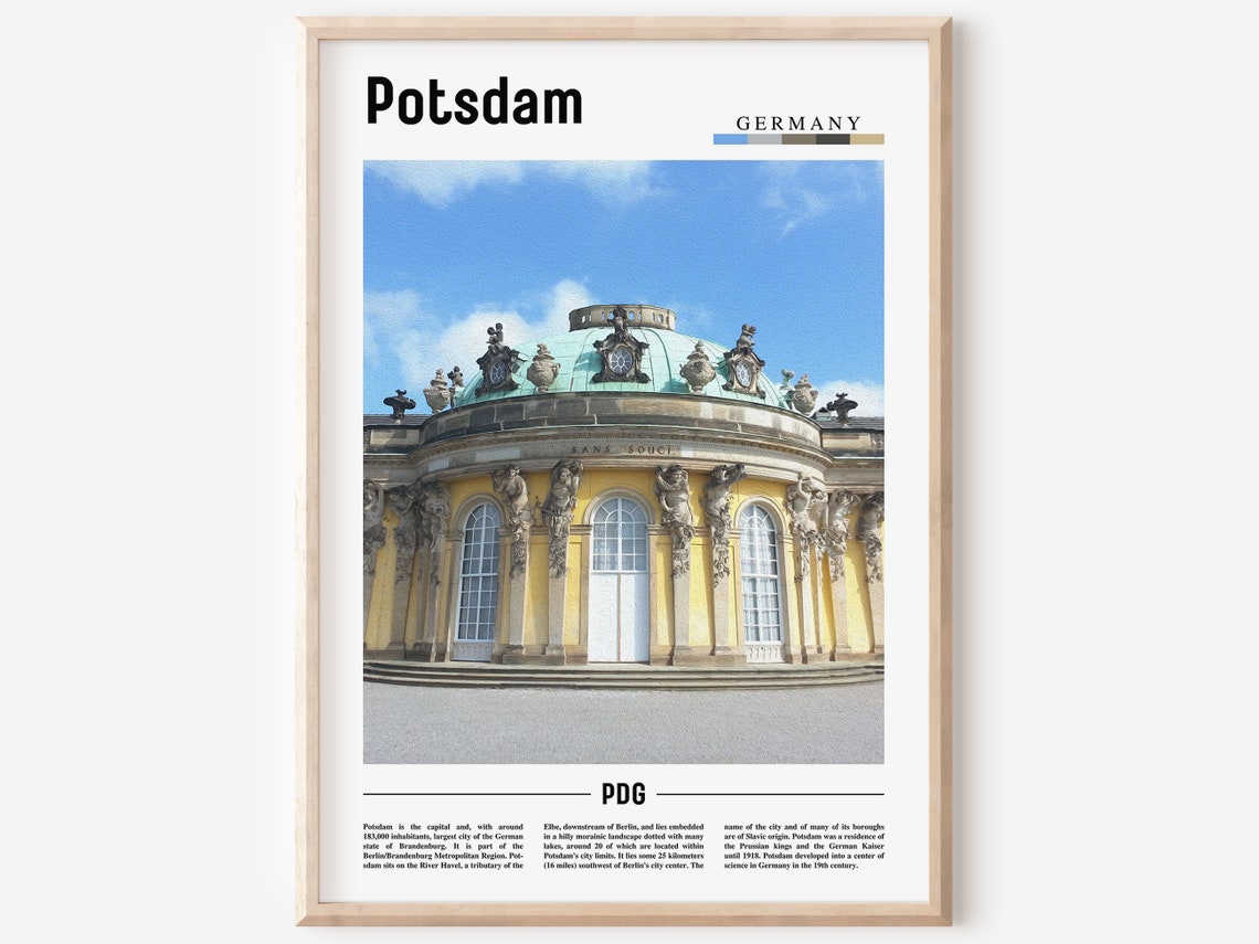 Potsdam Print Potsdam Poster Potsdam Wall Art Minimal Travel Print Minimal City Poster Travel Destination City Print Oil Painting Poster