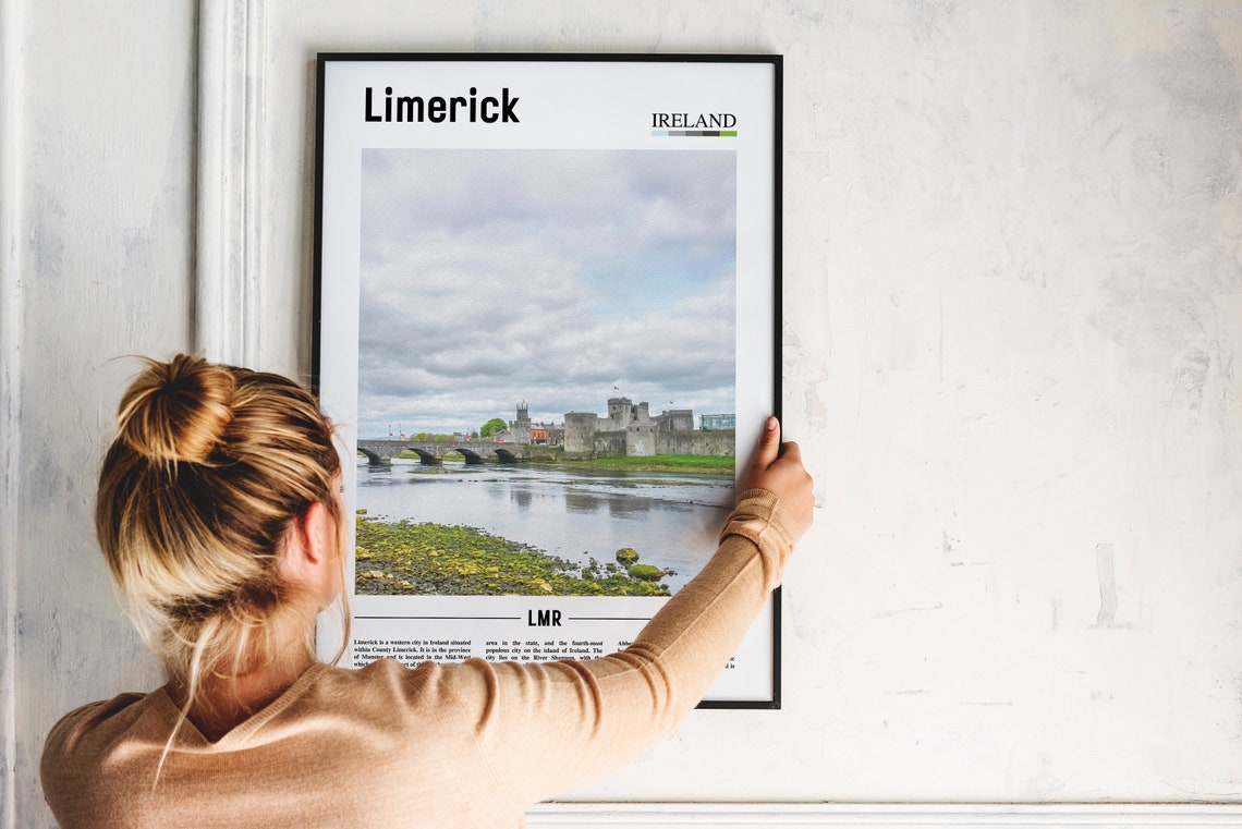 Limerick Ireland King Johns Castle River Shannon Travel Poster - Image 2