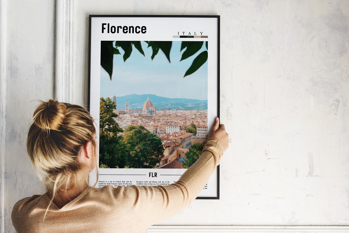 Florence Italy Duomo Panorama Hillside Rooftops Tuscan View Poster - Image 2